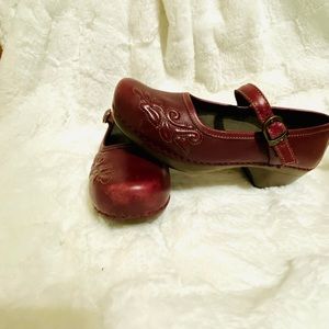 Red Dansko Mary Jane Clogs, size 39